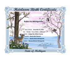 Heirloom Birth Certificates